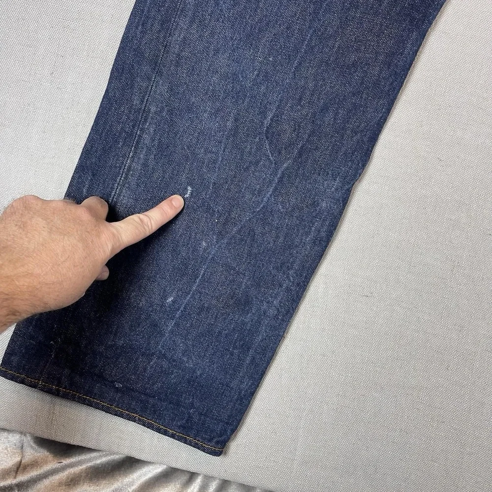 Levis Jeans Mens 40x34 Blue 501 XX‎ Straight Fit Button Fly Dark Wash Denim
